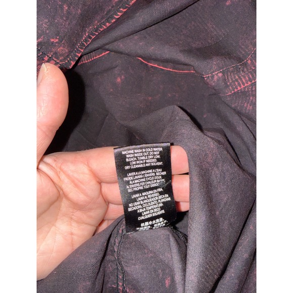 Affliction Y2K Men's XL Red/Black Button Down Short Sleeve. Live Fast MMA Grunge - Picture 8 of 12